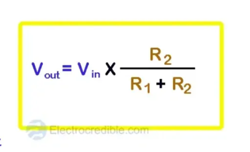Voltage divider formula