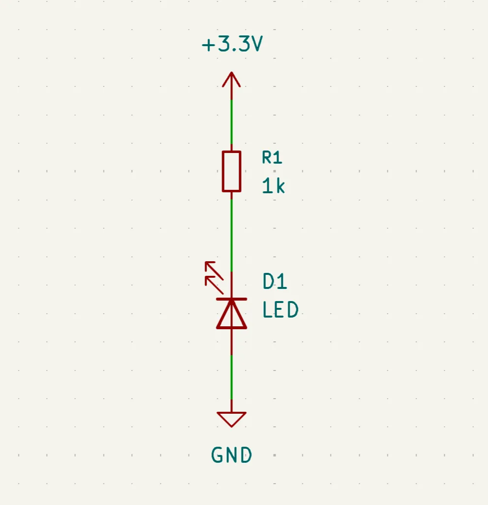 LED with a current-limiting resistor