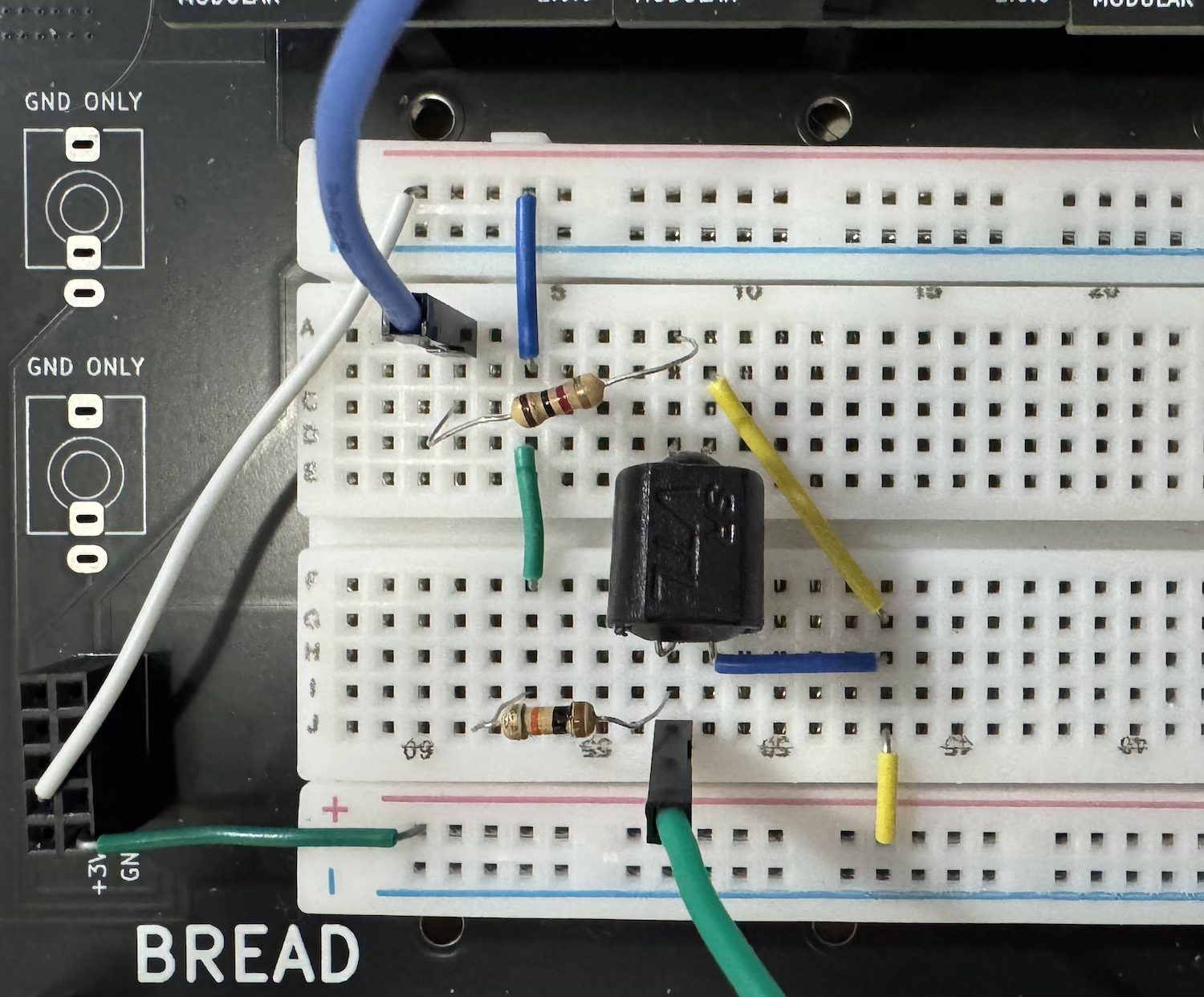 Vactrol on the breadboard